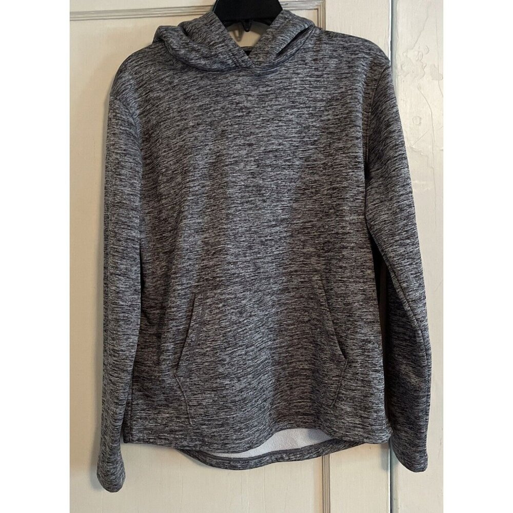 Womens Emily B Heather Gray Pullover Hoodie Sweatshirt Size Medium Fleece Lined